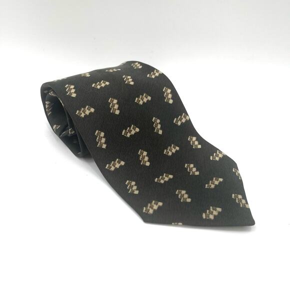 GIORGIO ARMANI Collezioni Silk Tie Green Made In Italy Designer Luxury Mens - Picture 1 of 8